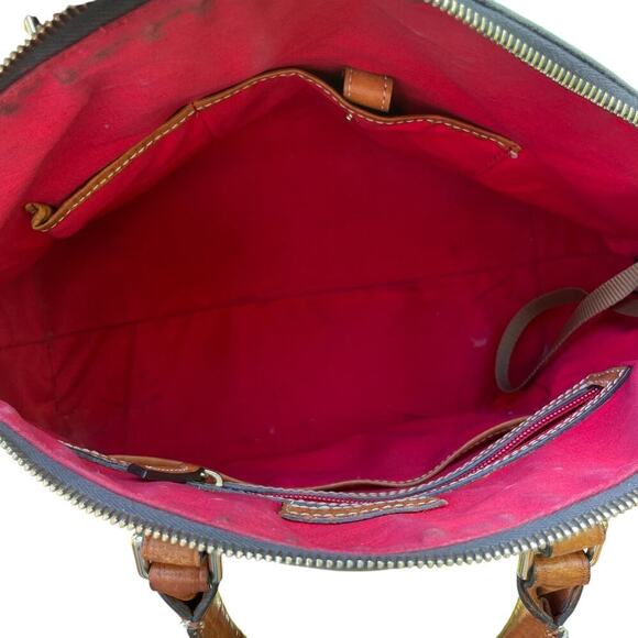 Dooney & Bourke Denison Domed Croco Embossed Gray Satchel Handbag - Picture 6 of 16